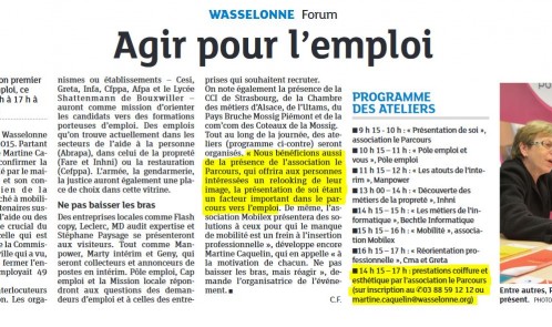 Agir pour l'emploi à Wasselonne