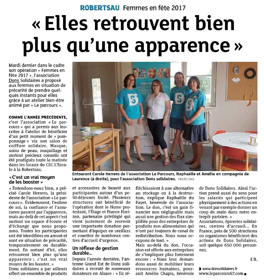 article parcours 6 juin 2017 DNA